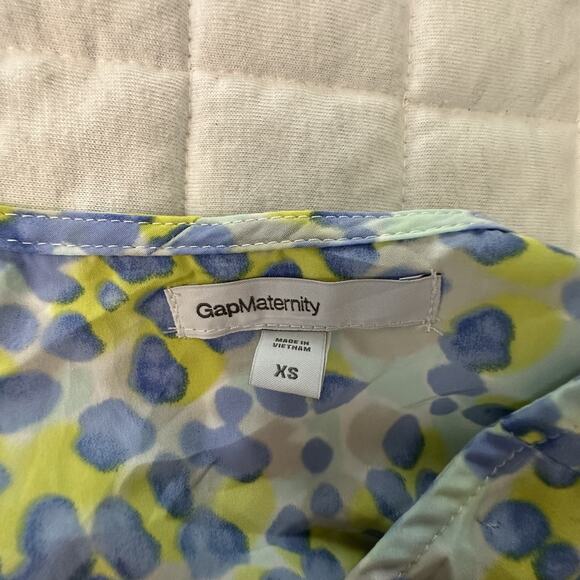 GAP MATERNITY Womens Dress XS Blue Green Summer Sundress Lightweight Preppy - Picture 5 of 11
